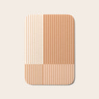 Color Block Line Abstract LXXIII Pantone Peach Fuzz Bath Mat Gallery Image 1