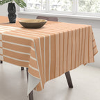 Color Block Line Abstract LXXIII Pantone Peach Fuzz Tablecloth Gallery Image 3