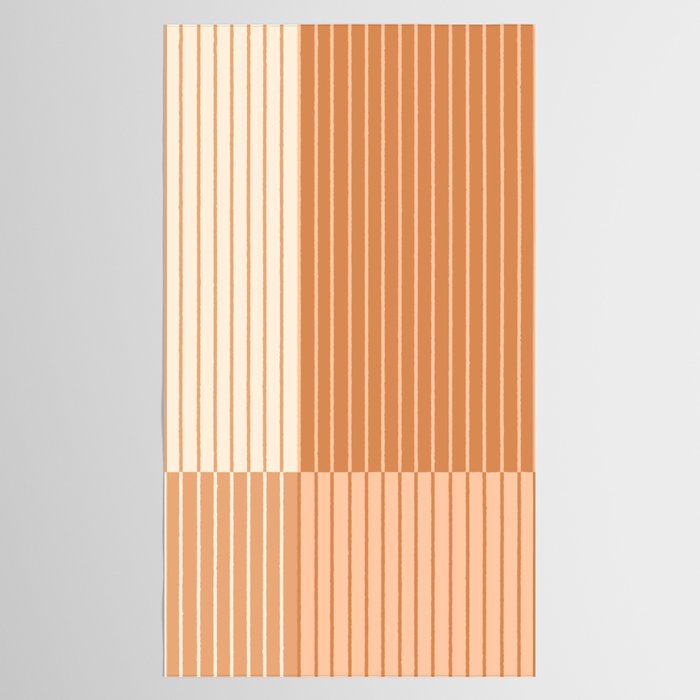 Color Block Line Abstract LXXIII Pantone Peach Fuzz Tablecloth Gallery Image 2