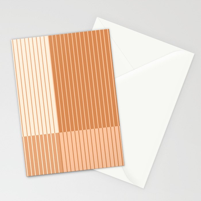 Color Block Line Abstract LXXIII Pantone Peach Fuzz Stationery Card Gallery Image 2