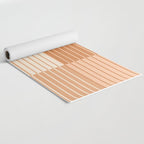 Color Block Line Abstract LXXIII Pantone Peach Fuzz Yoga Mat Gallery Image 2
