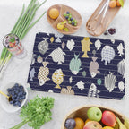 Fresh fish on dark navy blue pattern Cutting Board Gallery Image 2