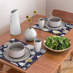 Fresh fish on dark navy blue pattern Placemat Gallery Image 2