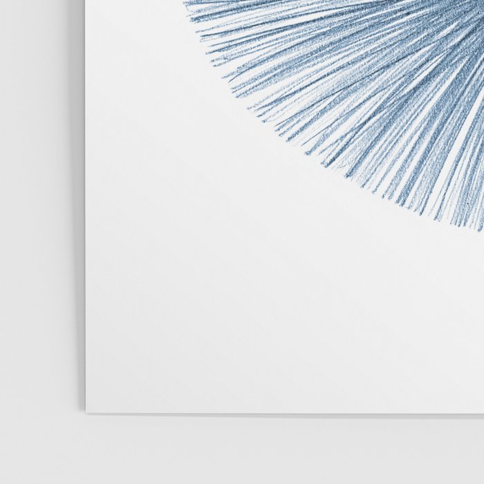 Indigo Blue Mid Century Modern Geometric Abstract Poster Gallery Image 3