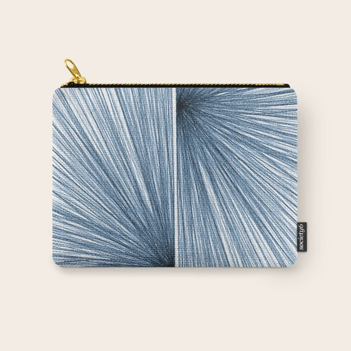 Indigo Blue Mid Century Modern Geometric Abstract Carry All Pouch Gallery Image 1