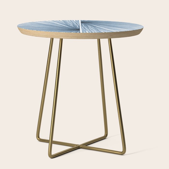 Indigo Blue Mid Century Modern Geometric Abstract Side Table Gallery Image 1