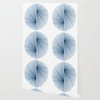Indigo Blue Mid Century Modern Geometric Abstract Wallpaper Gallery Image 2