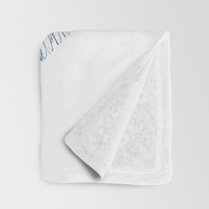 Indigo Blue Mid Century Modern Geometric Abstract Throw Blanket Gallery Image 3