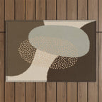 Modern Abstract Shapes #5 Outdoor Rug Gallery Image 1