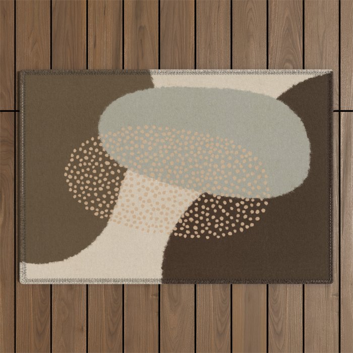 Modern Abstract Shapes #5 Outdoor Rug Gallery Image 1