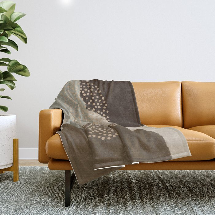 Modern Abstract Shapes #5 Throw Blanket Gallery Image 1