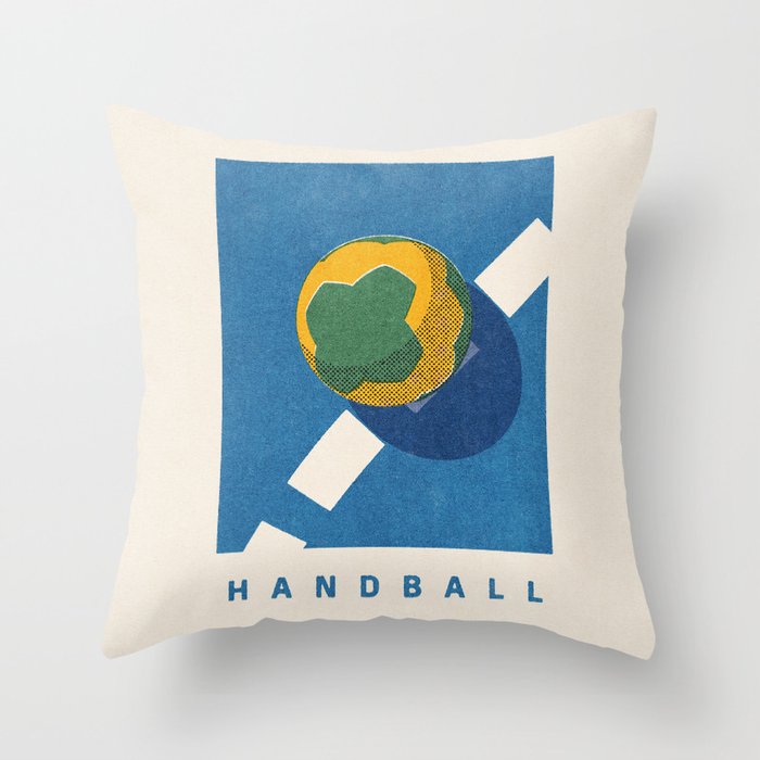 BALLS - Handball - Summer Games Throw Pillow Gallery Image 6