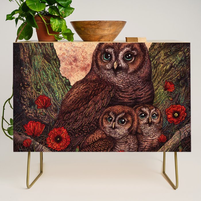 Tawny Owlets Credenza Gallery Image 1