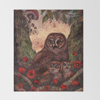 Tawny Owlets Throw Blanket Gallery Image 2