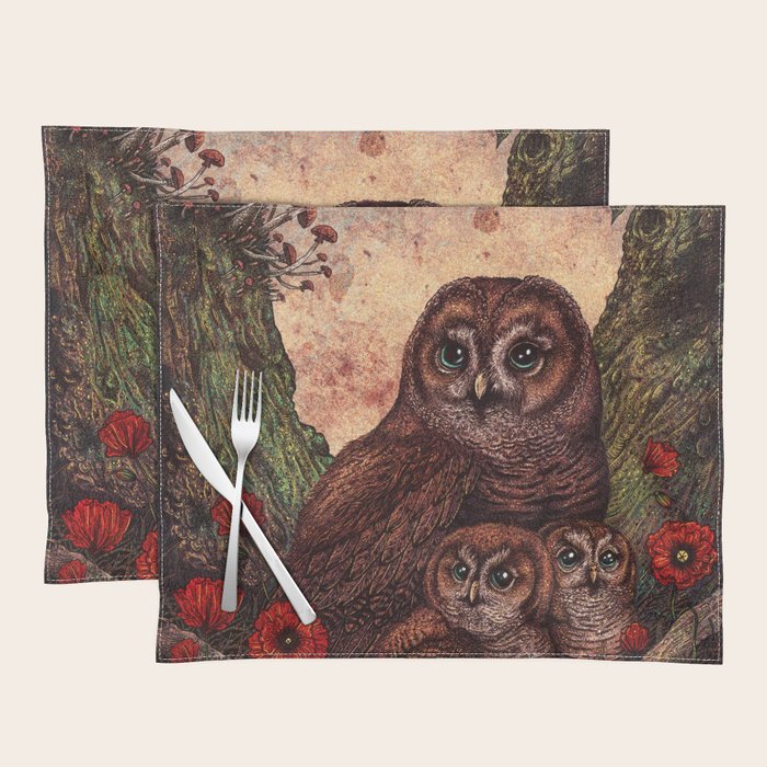 Tawny Owlets Placemat Gallery Image 1