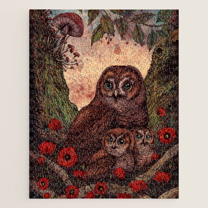 Tawny Owlets Jigsaw Puzzle Gallery Image 1