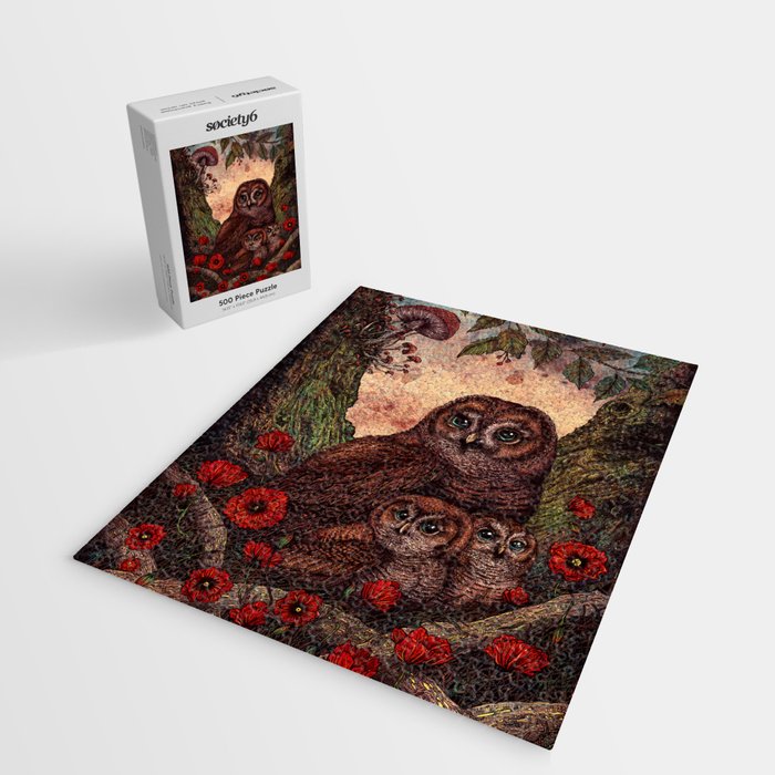 Tawny Owlets Jigsaw Puzzle Gallery Image 2