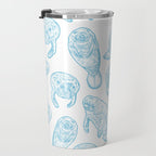 Manatees - Light Blue Travel Mug Gallery Image 3