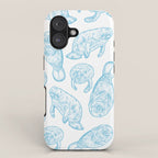 Manatees - Light Blue iPhone Case Gallery Image 1