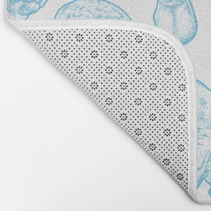 Manatees - Light Blue Bath Mat Gallery Image 2