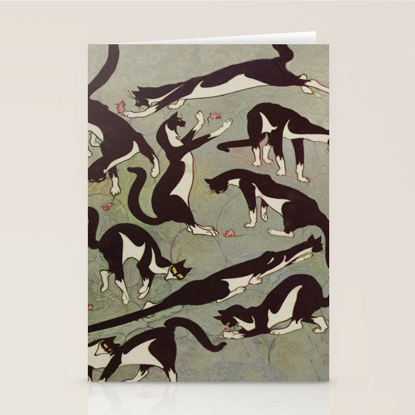 Edited magazine cover - The Lone hand - 1909 Cat Playing With Mouse Vintage Pattern Stationery Card Gallery Image 1