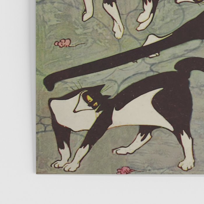 Edited magazine cover - The Lone hand - 1909 Cat Playing With Mouse Vintage Pattern Poster Gallery Image 3