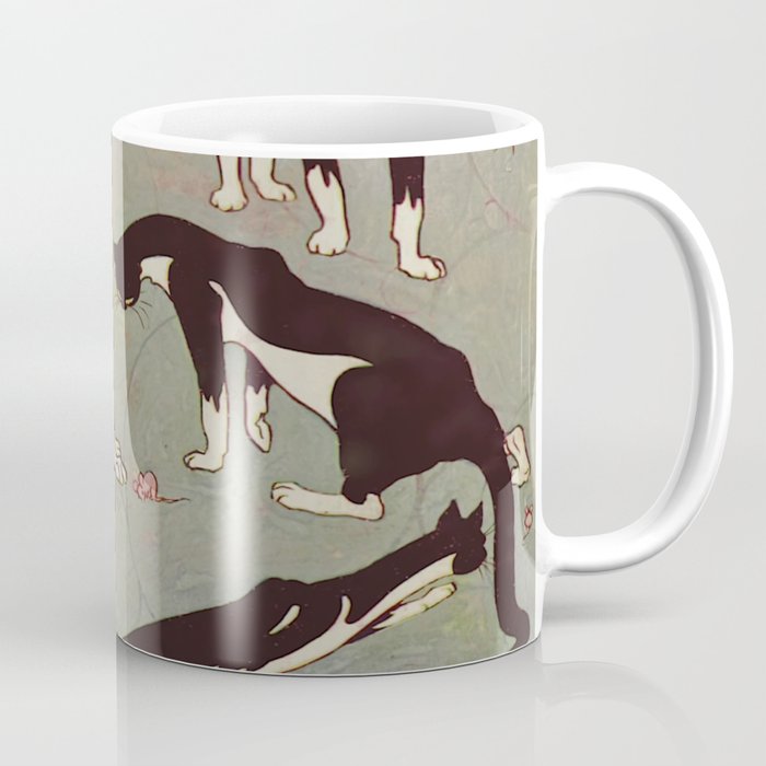 Edited magazine cover - The Lone hand - 1909 Cat Playing With Mouse Vintage Pattern Coffee Mug Gallery Image 1