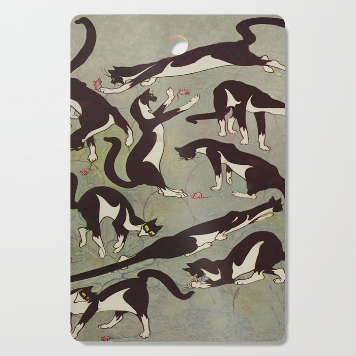 Edited magazine cover - The Lone hand - 1909 Cat Playing With Mouse Vintage Pattern Cutting Board Gallery Image 1