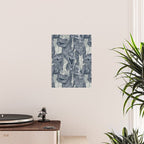 Tyrannosaurus rex indigo Poster Gallery Image 2