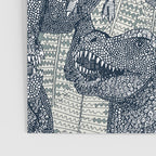 Tyrannosaurus rex indigo Poster Gallery Image 3
