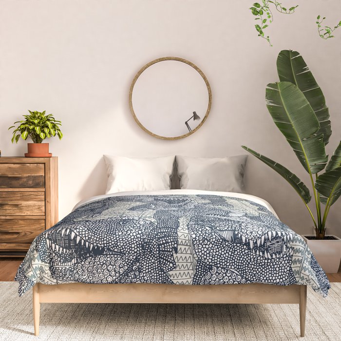 Tyrannosaurus rex indigo Comforter Gallery Image 3