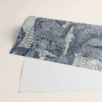 Tyrannosaurus rex indigo Wrapping Paper Gallery Image 2