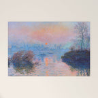 Claude Monet Sunset on the Seine at Lavacourt, Winter (High Res & Color Restored) Welcome Mat Gallery Image 1