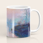 Claude Monet Sunset on the Seine at Lavacourt, Winter (High Res & Color Restored) Coffee Mug Gallery Image 1