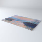 Claude Monet Sunset on the Seine at Lavacourt, Winter (High Res & Color Restored) Rug Gallery Image 3