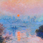 Claude Monet Sunset on the Seine at Lavacourt, Winter (High Res & Color Restored) Coffee Mug Gallery Image 2