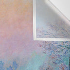 Claude Monet Sunset on the Seine at Lavacourt, Winter (High Res & Color Restored) Wall Tapestry Gallery Image 3