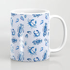 Blue and White Sea Life Coffee Mug Gallery Image 1