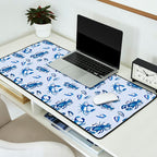 Blue and White Sea Life Desk Mat Gallery Image 2