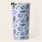 Blue and White Sea Life Travel Mug Gallery Image 3