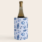 Blue and White Sea Life Wine Chiller Gallery Image 2