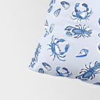 Blue and White Sea Life Pillow Sham Gallery Image 4