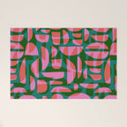 Simple Hand-cut Pattern #5 / Pink & Green Welcome Mat Gallery Image 1