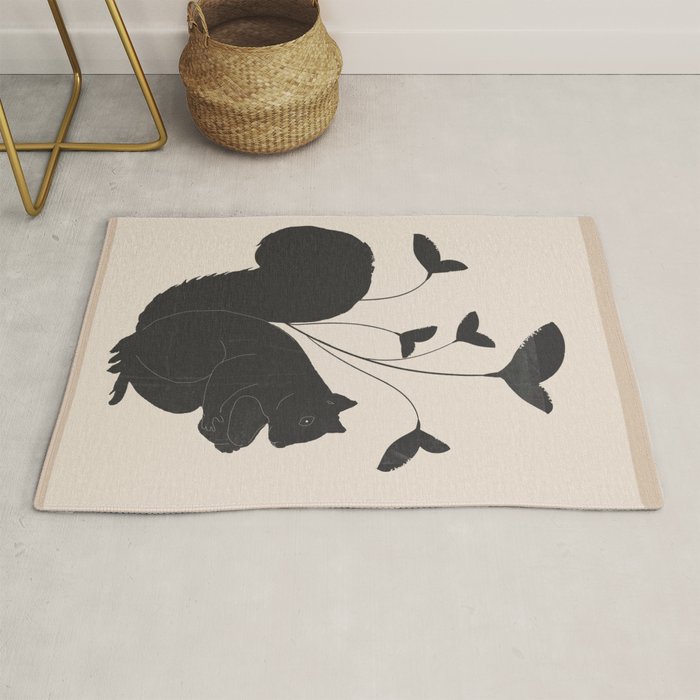 The Abstract Black Squirrel Rug Gallery Image 1