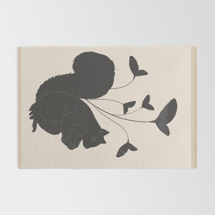 The Abstract Black Squirrel Rug Gallery Image 2