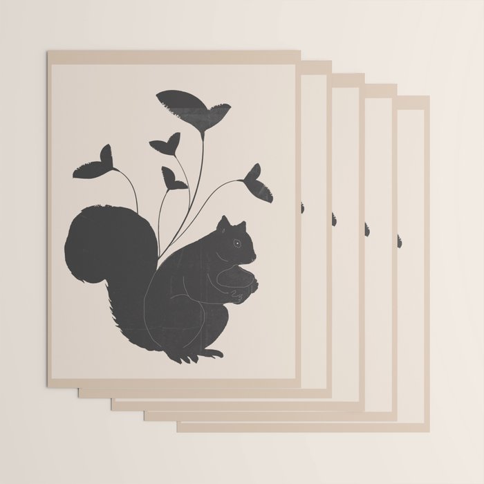 The Abstract Black Squirrel Wrapping Paper Gallery Image 3