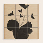 The Abstract Black Squirrel Wood Wall Art Gallery Image 1