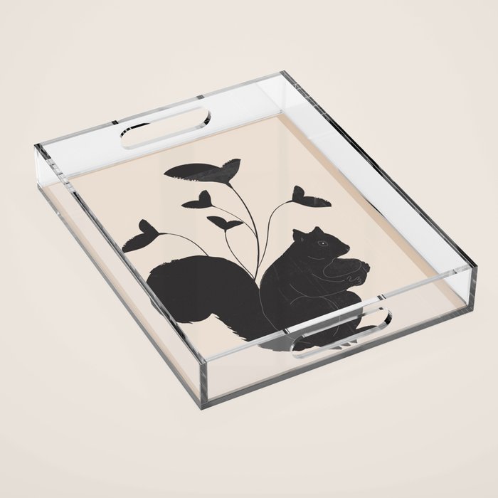 The Abstract Black Squirrel Acrylic Tray Gallery Image 1