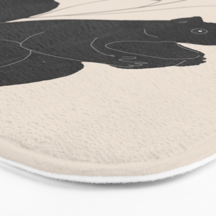 The Abstract Black Squirrel Bath Mat Gallery Image 3