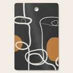 Abstract Face Line Art 04 Cutting Board Gallery Image 1